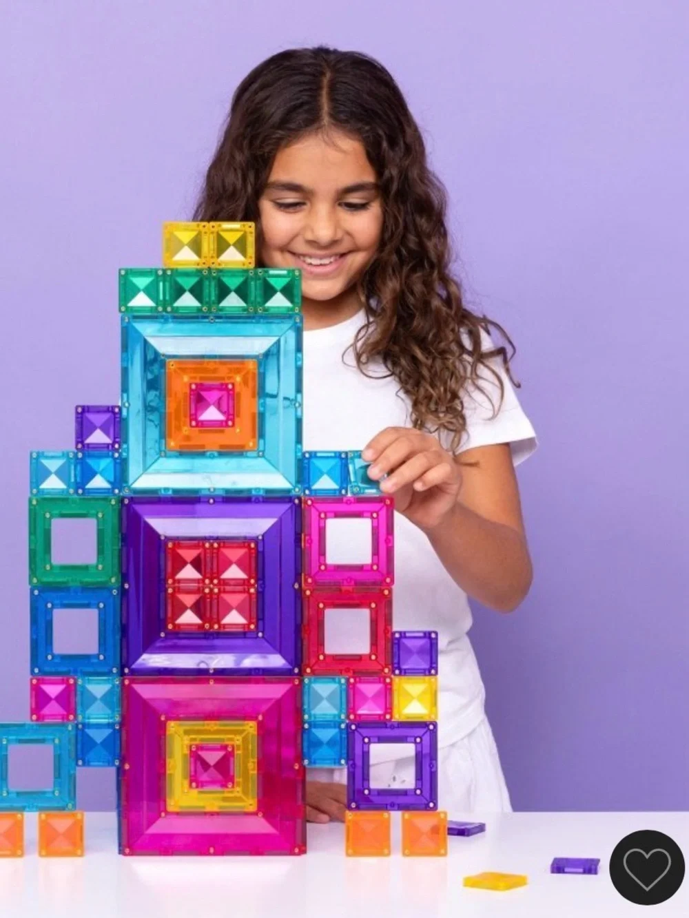 Connetix Bright Magnetic Tiles 48-Piece Portal Pack - Multicolor